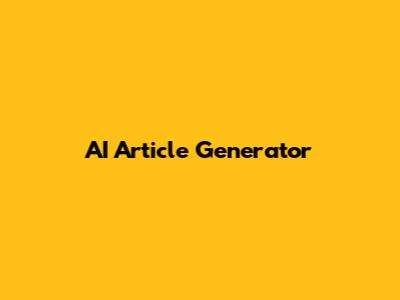 AI Article Generator