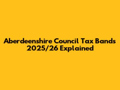 Aberdeenshire Council Tax Bands 2025/26 Explained