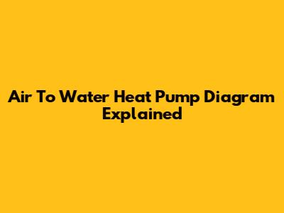 Air To Water Heat Pump Diagram Explained