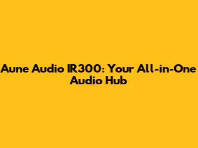 Aune Audio IR300: Your All-in-One Audio Hub