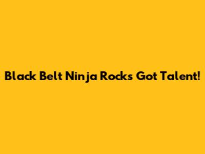 Black Belt Ninja Rocks Got Talent!