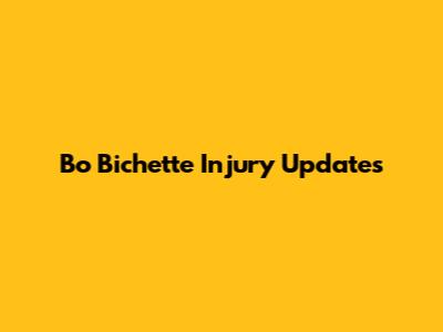 Bo Bichette Injury Updates
