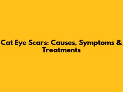 Cat Eye Scars: Causes, Symptoms & Treatments
