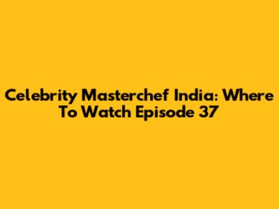 Celebrity Masterchef India: Where To Watch Episode 37