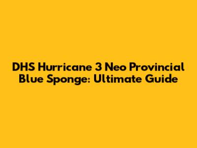 DHS Hurricane 3 Neo Provincial Blue Sponge: Ultimate Guide