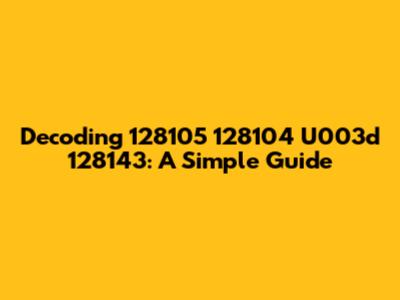 Decoding 128105 128104 U003d 128143: A Simple Guide