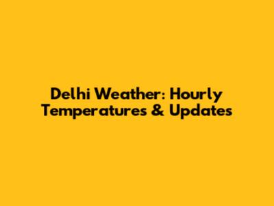 Delhi Weather: Hourly Temperatures & Updates