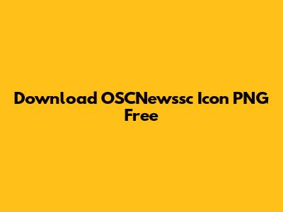 Download OSCNewssc Icon PNG Free