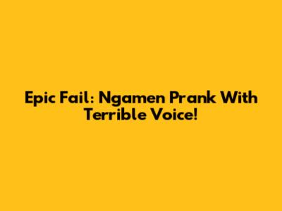 Epic Fail: Ngamen Prank With Terrible Voice!