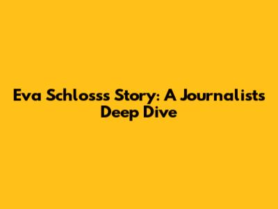 Eva Schloss's Story: A Journalist's Deep Dive