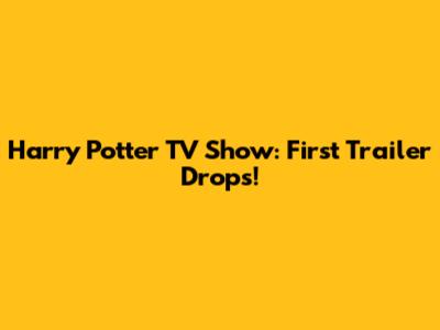 Harry Potter TV Show: First Trailer Drops!