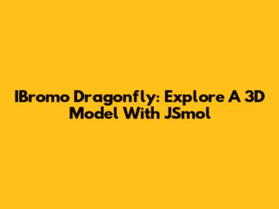 IBromo Dragonfly: Explore A 3D Model With JSmol