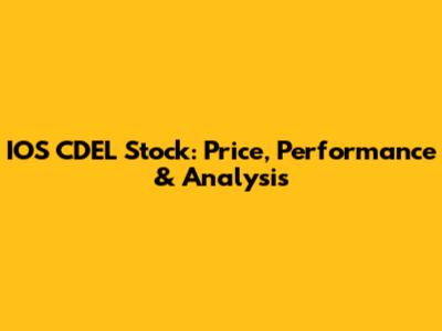 IOS CDEL Stock: Price, Performance & Analysis