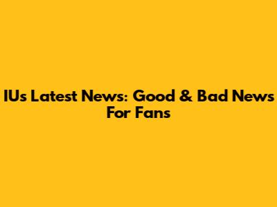 IU's Latest News: Good & Bad News For Fans