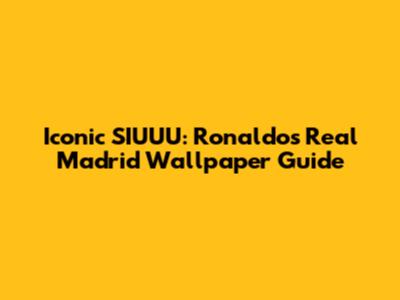 Iconic SIUUU: Ronaldo's Real Madrid Wallpaper Guide