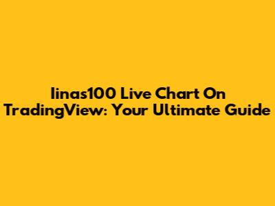 Iinas100 Live Chart On TradingView: Your Ultimate Guide