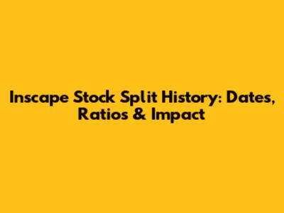 Inscape Stock Split History: Dates, Ratios & Impact
