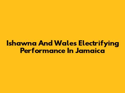 Ishawna And Wale's Electrifying Performance In Jamaica