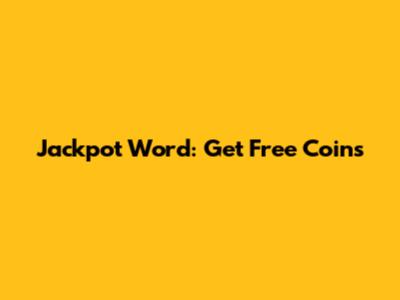 Jackpot Word: Get Free Coins