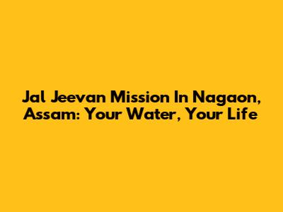 Jal Jeevan Mission In Nagaon, Assam: Your Water, Your Life