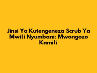 Jinsi Ya Kutengeneza Scrub Ya Mwili Nyumbani: Mwongozo Kamili