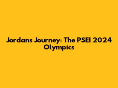 Jordan's Journey: The PSEI 2024 Olympics