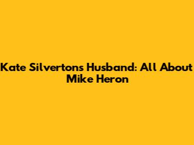 Kate Silverton's Husband: All About Mike Heron