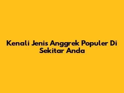 Kenali Jenis Anggrek Populer Di Sekitar Anda