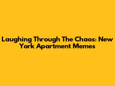 Laughing Through The Chaos: New York Apartment Memes