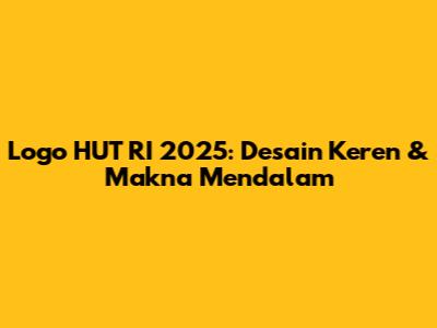 Logo HUT RI 2025: Desain Keren & Makna Mendalam