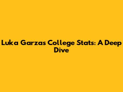 Luka Garza's College Stats: A Deep Dive