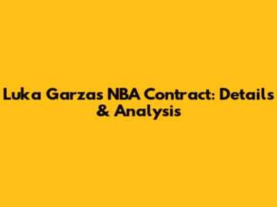 Luka Garza's NBA Contract: Details & Analysis