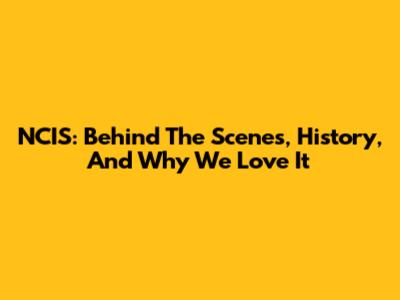 NCIS: Behind The Scenes, History, And Why We Love It