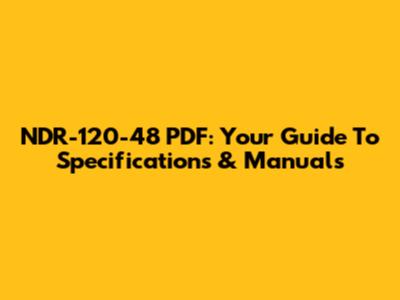NDR-120-48 PDF: Your Guide To Specifications & Manuals