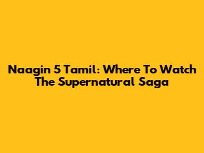 Naagin 5 Tamil: Where To Watch The Supernatural Saga