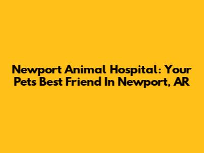 Newport Animal Hospital: Your Pet's Best Friend In Newport, AR