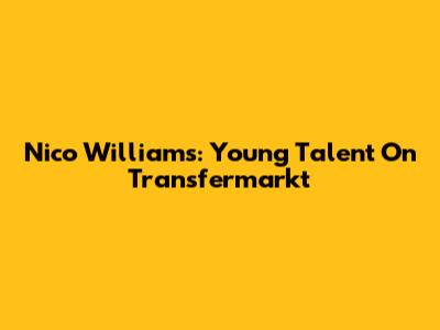 Nico Williams: Young Talent On Transfermarkt