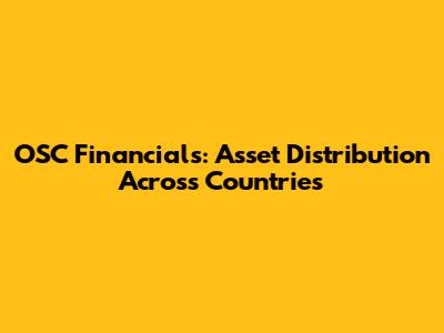 OSC Financials: Asset Distribution Across Countries