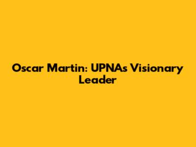 Oscar Martin: UPNA's Visionary Leader
