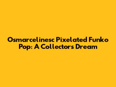 Osmarcelinesc Pixelated Funko Pop: A Collector's Dream
