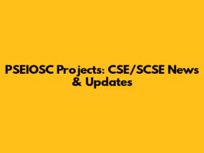 PSEIOSC Projects: CSE/SCSE News & Updates