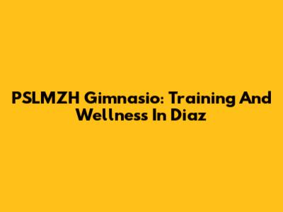PSLMZH Gimnasio: Training And Wellness In Diaz