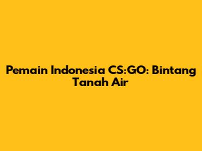 Pemain Indonesia CS:GO: Bintang Tanah Air