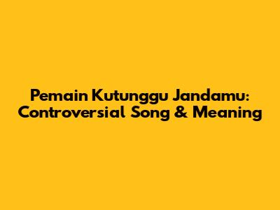 Pemain Kutunggu Jandamu: Controversial Song & Meaning