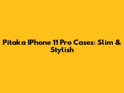 Pitaka IPhone 11 Pro Cases: Slim & Stylish