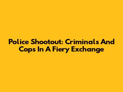 Police Shootout: Criminals And Cops In A Fiery Exchange
