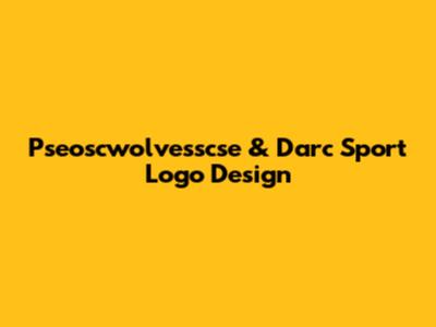 Pseoscwolvesscse & Darc Sport Logo Design