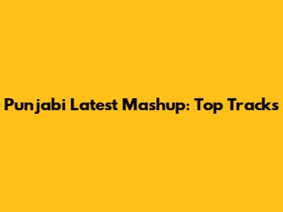 Punjabi Latest Mashup: Top Tracks