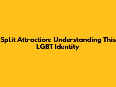 Split Attraction: Understanding This LGBT Identity