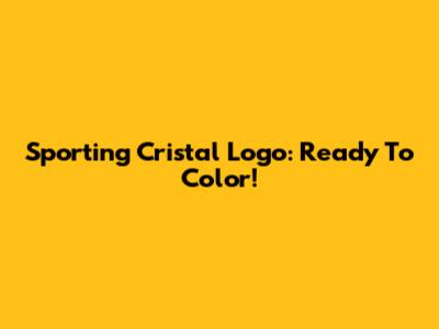 Sporting Cristal Logo: Ready To Color!